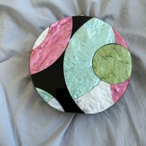 Zara resin clutch bag.